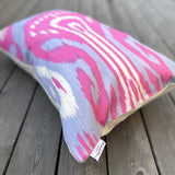 Cotton Ikat Pillow Pastel Third variant | Close angle view