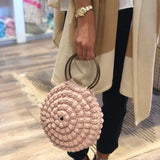 Crochet Bobble Bag Dusty Pink