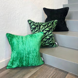Velvet Ikat Cushion Green with Velvet Ikat Cushion Green and Mila∞Miro other cushion variant