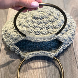 Crochet Bobble Bag Dusty Green