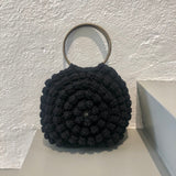 Crochet Bobble Bag Black