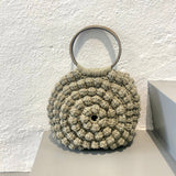 Crochet Bobble Bag Dusty Green