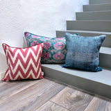 Silk and Cotton Fabric Ikat Cushion