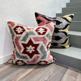 Velvet Ikat Cushion Flames | with Mila∞Miro other variant cushion