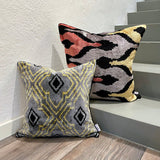 Velvet Ikat Cushion Flames | with Mila∞Miro other variant cushion