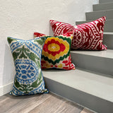 Velvet Ikat Pillow Holism with other variants