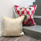 Velvet Ikat Cushion Cream 2 variant