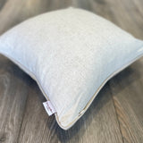 Velvet Ikat Cushion Cream backside view