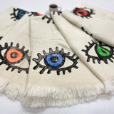 close view of all Variants of Muslin Towel Evil Eye