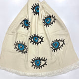 Muslin Towel Evil Eye Turquoise