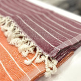 Turkish Towels Bamboo - Burgundy | Orange