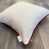 Velvet Ikat Cushion Maya Flower backside