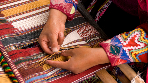 Process of Making Ikat Fabrics in Uzbekistan
