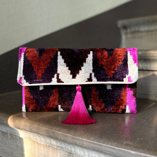 Ikat Clutch Bag Vesuvius