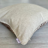 Beige Zebra Velvet Ikat Pillow Cover