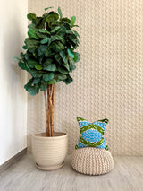 Olive Velvet Ikat Pillow Cover