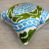Olive Velvet Ikat Pillow Cover
