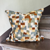 Sand Velvet Ikat Pillow Cover