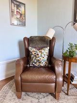 Sand Velvet Ikat Pillow Cover
