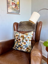 Sand Velvet Ikat Pillow Cover