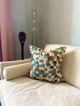 Sand Velvet Ikat Pillow Cover