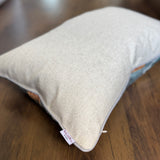 Petrol Velvet Ikat Pillow Cover