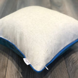 Blue Velvet Ikat Pillow Cover