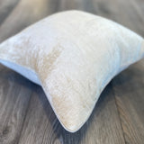 Cream Velvet Ikat Pillow Cover