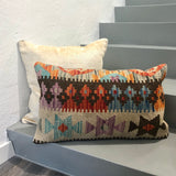 Cream Velvet Ikat Pillow Cover
