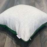 Green Velvet Ikat Pillow Cover