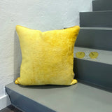Yellow Velvet Ikat Pillow Cover