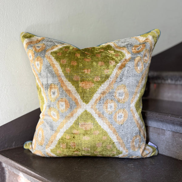 Velvet Ikat Cushion Roots | Velvet Ikat Pillow Roots