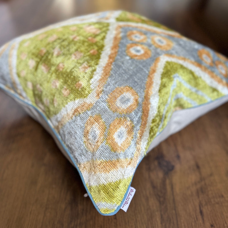 Velvet Ikat Cushion Roots | Velvet Ikat Pillow Roots