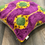 Submarine Velvet Ikat Pillow Cover