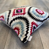 Velvet Ikat Cushion Owl | Velvet Ikat Pillow Owl