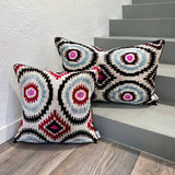 Velvet Ikat Cushion Owl | Velvet Ikat Pillow Owl