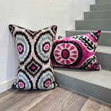 Velvet Ikat Cushion Owl | Velvet Ikat Pillow Owl