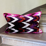 Velvet Ikat Cushion Victory | Velvet Ikat Pillow Victory