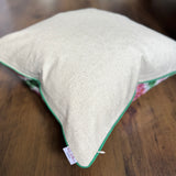 Watermelon Pale Velvet Ikat Pillow Cover