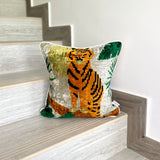 Velvet Ikat Cushion Tigress | Velvet Ikat Pillow Tigress
