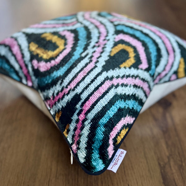 Velvet Ikat Cushion Valentine | Velvet Ikat Pillow Valentine