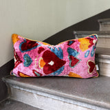 Valentine Velvet Ikat Pillow Cover