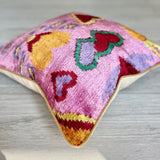 Valentine Velvet Ikat Pillow Cover