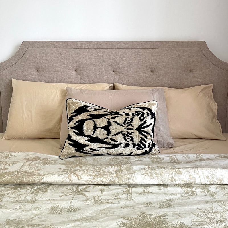 Velvet Ikat Cushion Lionking | Velvet Ikat Pillow Lionking