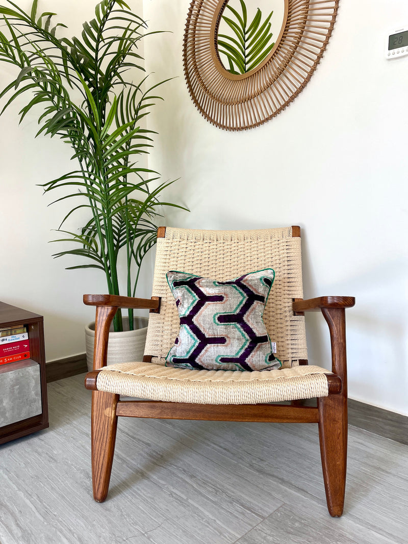 Velvet Ikat Cushion Snake | Velvet Ikat Pillow Snake