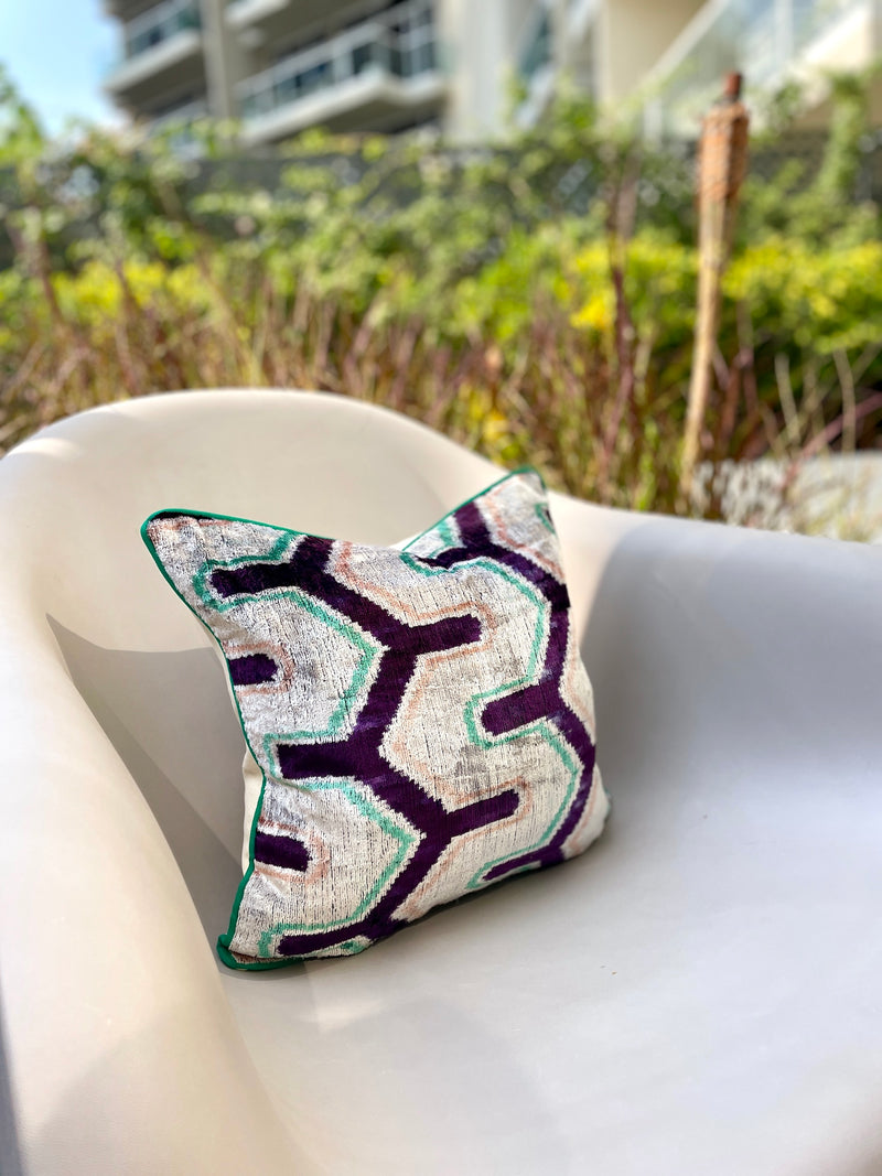 Velvet Ikat Cushion Snake | Velvet Ikat Pillow Snake