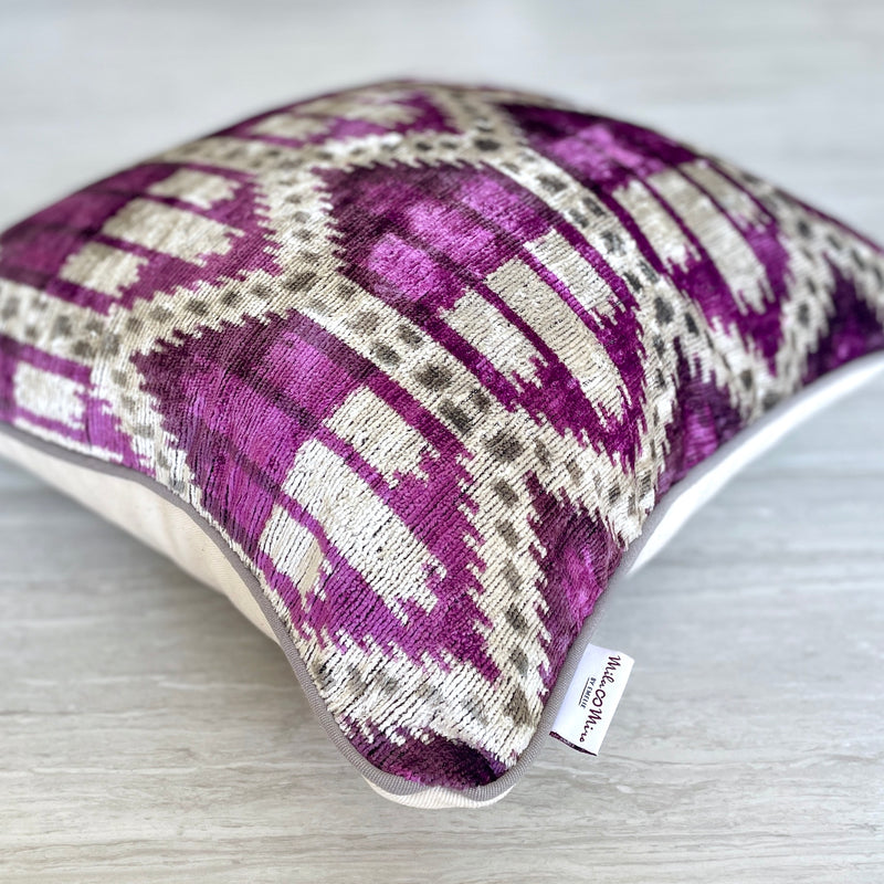 Velvet Ikat Cushion Hive | Velvet Ikat Pillow Hive