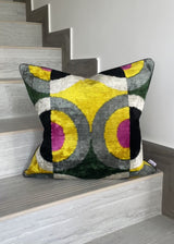 Velvet Ikat Cushion Miro | Velvet Ikat Pillow Miro