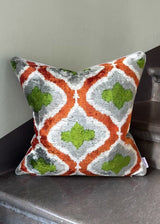 Terra Velvet Ikat Pillow Cover