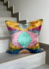Velvet Ikat Cushion Dali | Velvet Ikat Pillow Dali